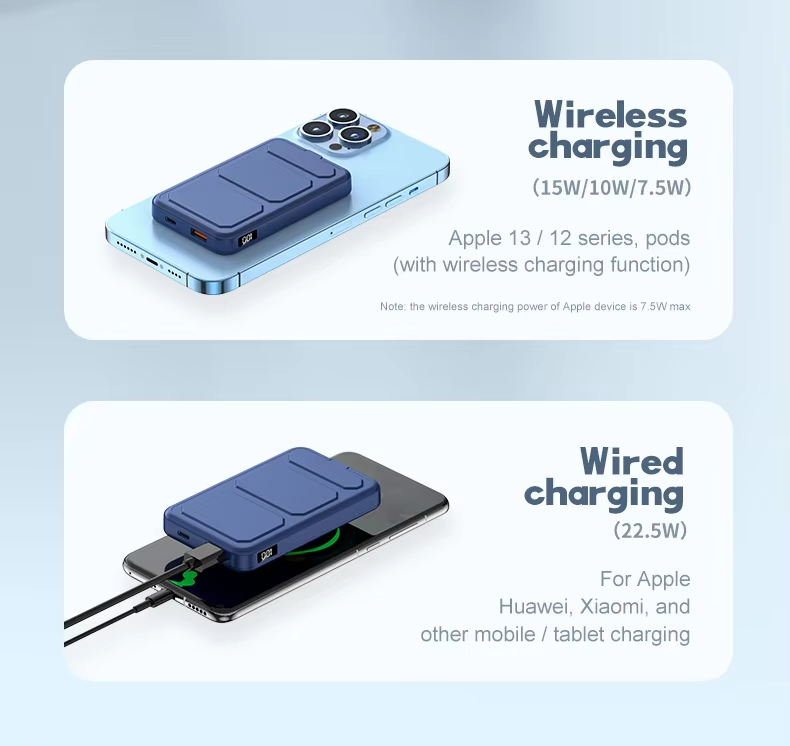 Portable Powerbank 10000mAh Magnetic Battery Pack With Foldable Stand Power Bank PD 20W Fast Charging