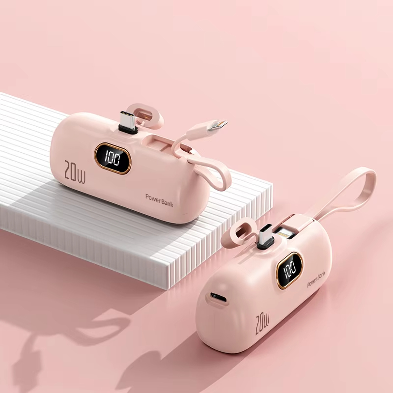 5000mah Power bank mini Capsule Charger Power Station 5000mAh Mini BatteryPack