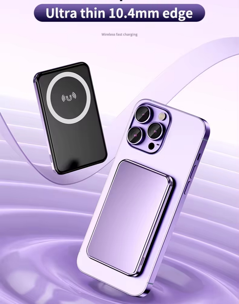 Light Thin Slim Design 5000mah Magnetic Wireless Power Bank Fast Charging PD20W