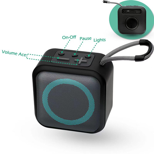 RGB Light 5W Bass Mini Wireless Portable Bluetooth Speaker