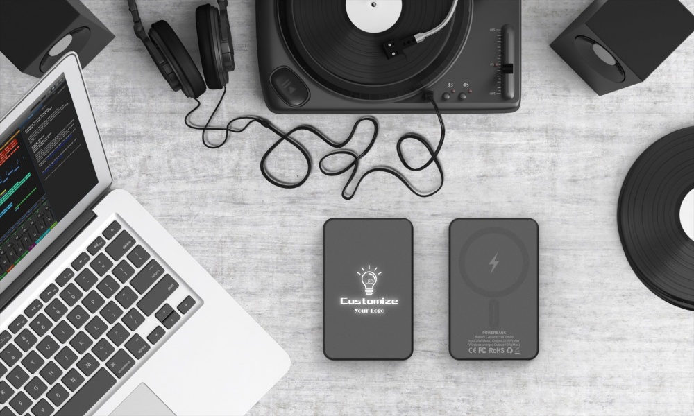 Pocket 22.5W Magnetic Wireless Charging Powerbank 5000mah With Usb Portable Mini Power Bank