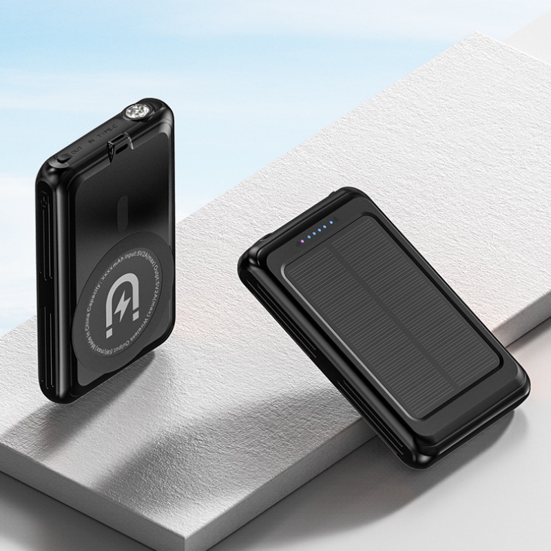 Wireless Solar Mobile Charger Portable Power Bank 5000mah Solar Charger 5000mAh