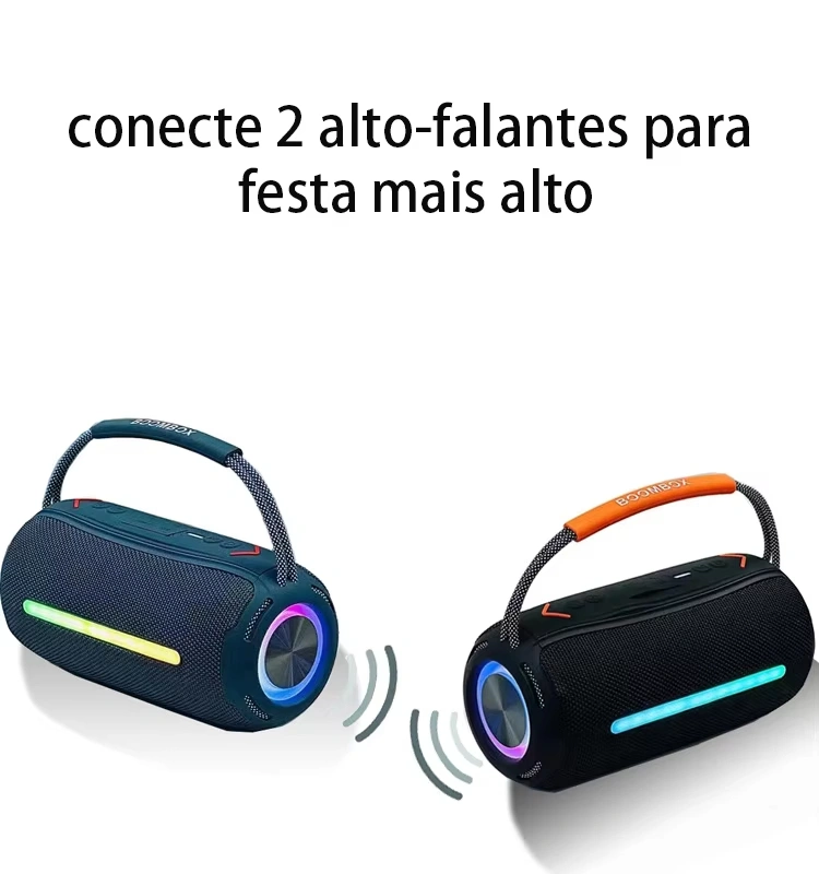 Boombox 360 LED Outdoor Portable Wireless Bluetooth Speaker