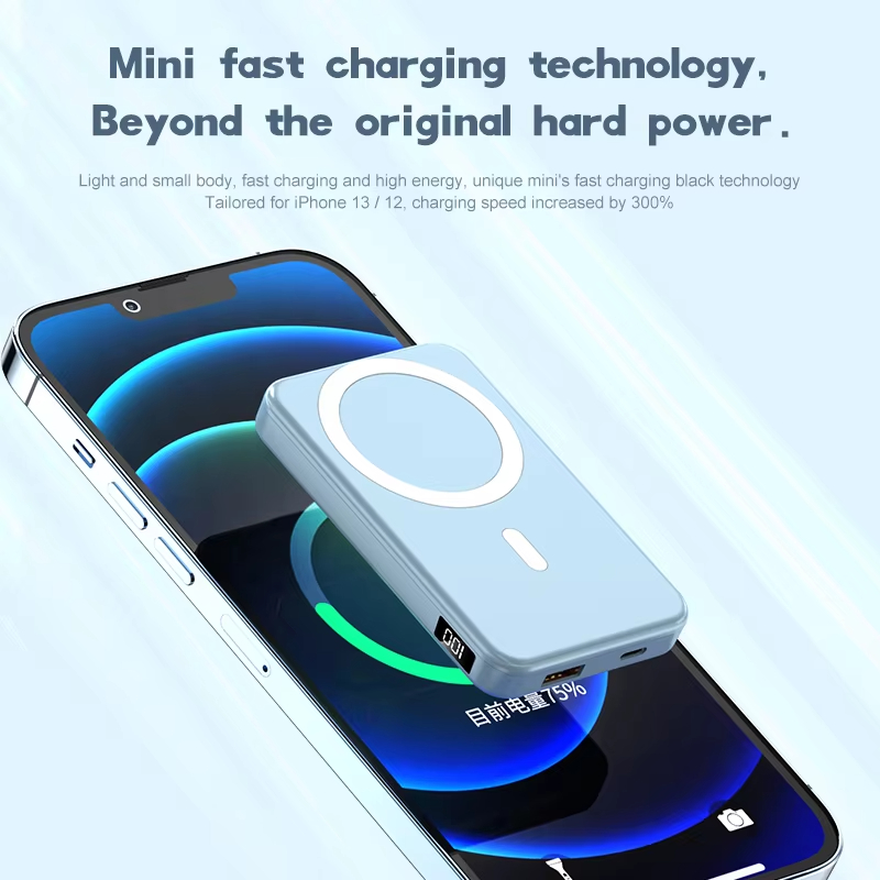 Portable Powerbank 10000mAh Magnetic Battery Pack With Foldable Stand Power Bank PD 20W Fast Charging