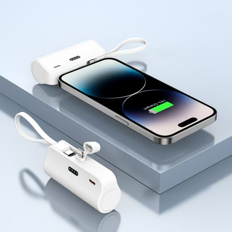 5000mAh Fast Mini Power Bank 2 IN 1 Mobile Phone Charger External Battery Power Bank Plug