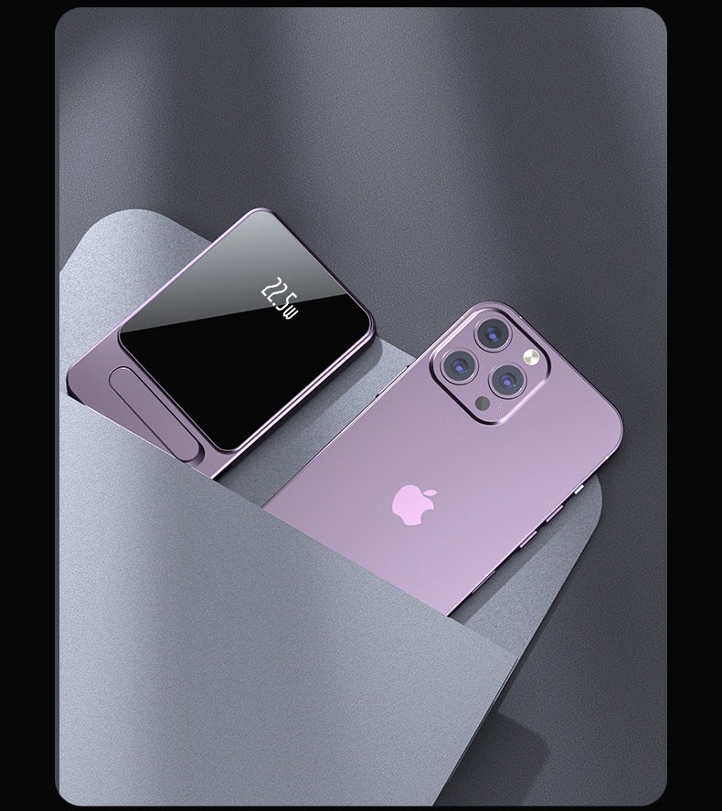 2025 New Arrivals 22.5W Magnetic Power Bank 10000Mah With Stand Portable Charger For iphone 16 Powerbank