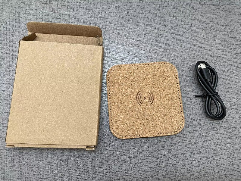 Cork Wireless Charger with Custom Logo Fast Charging for Mobile Phone