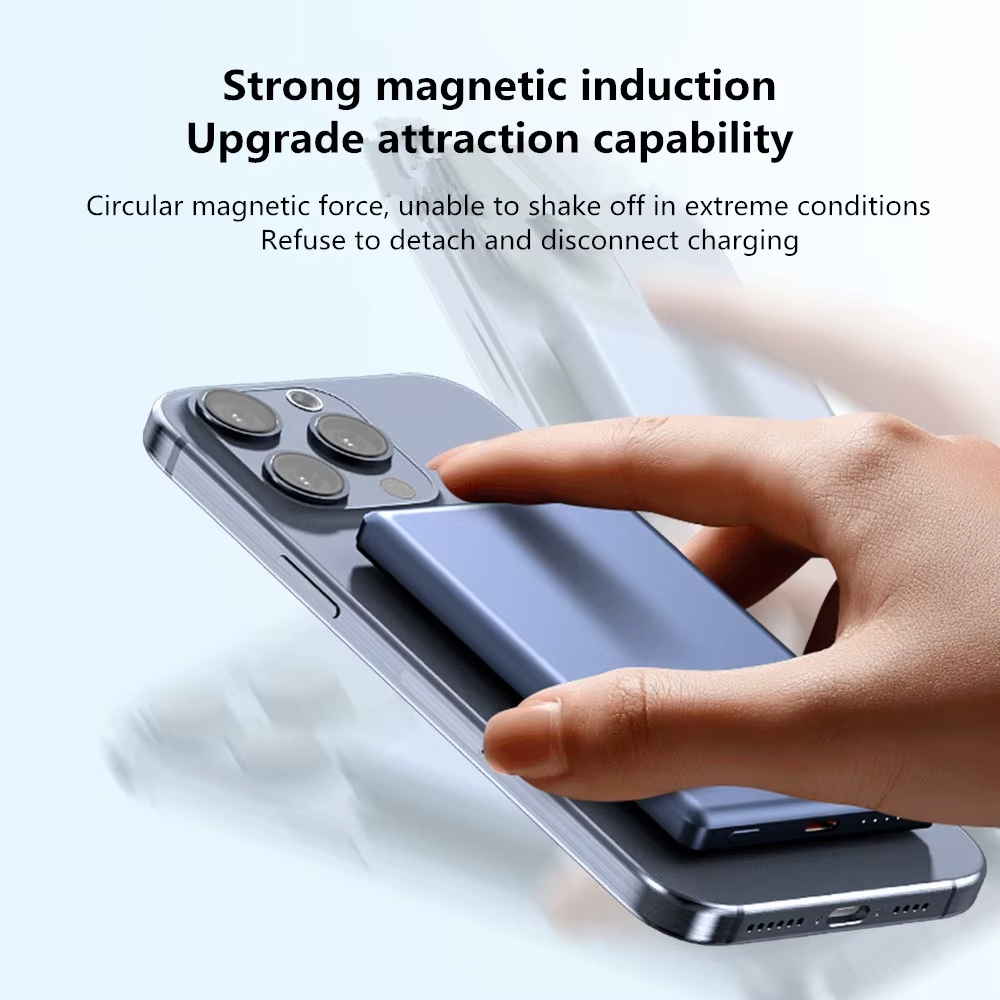 Magnetic Wireless Pocket Powerbank 5000mAh PD20W Ultra Slim Fast Charging Portable Powerbank 10000mAh