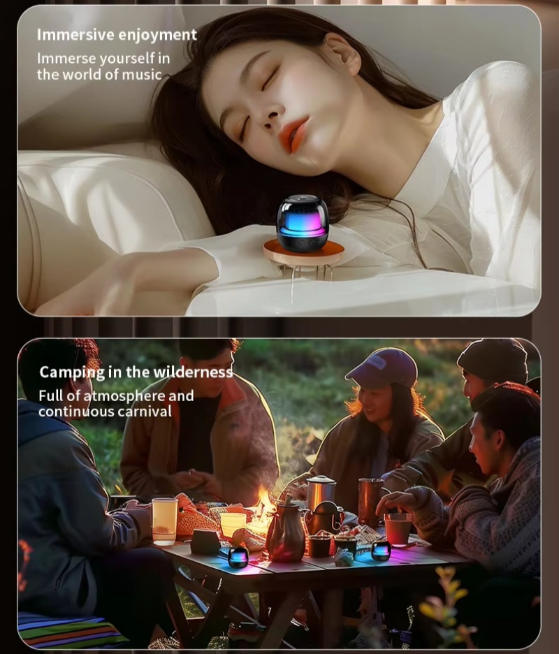 Rotation Colorful LED Bluetooth speaker