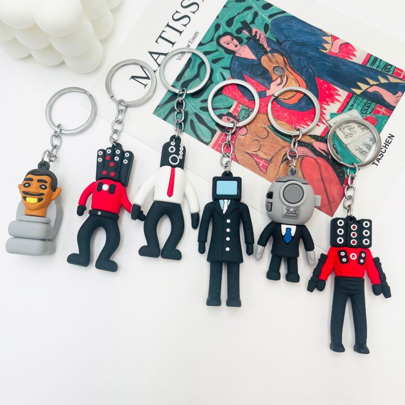 OEM ODM Service Custom Personalized Logo 2D Keyring for Gifts Cartoon PVC Key Chain