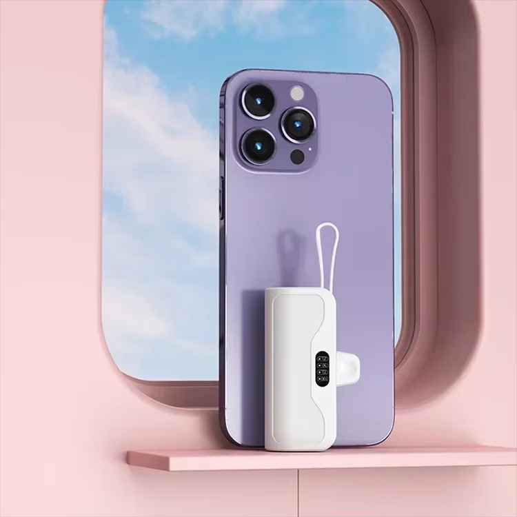 5000mAh Fast Mini Power Bank 2 IN 1 Mobile Phone Charger External Battery Power Bank Plug