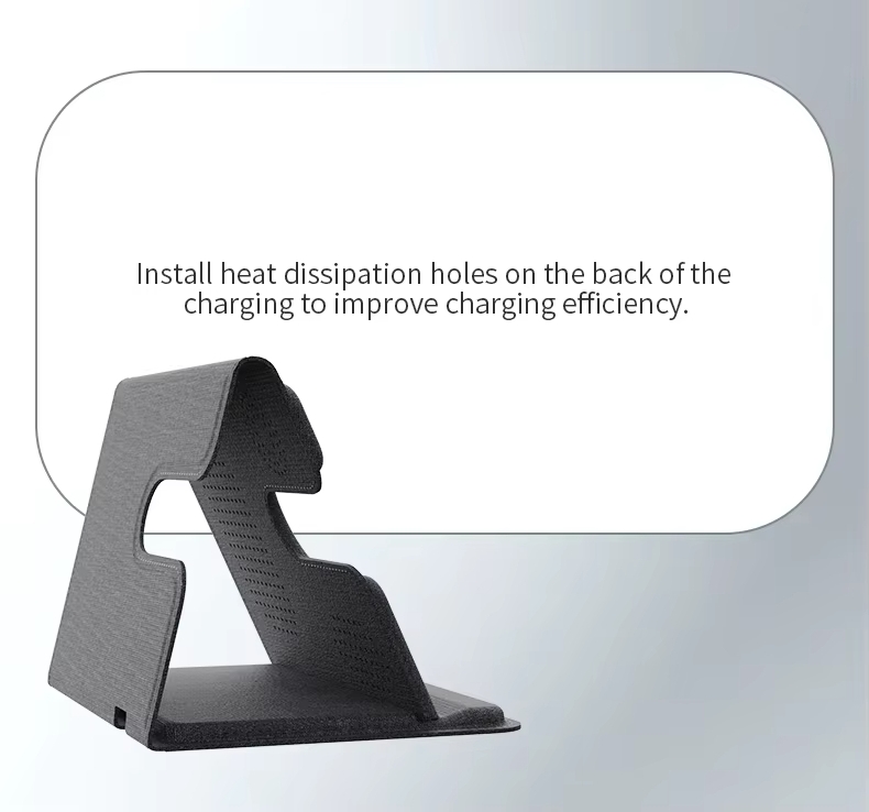 Full leather foldable desktop charging station supports 15W high power fast charging magnetic 3 in 1 wireless charger