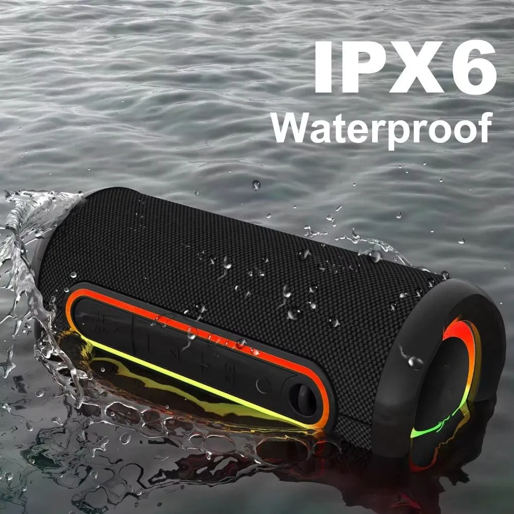 Boombox 360 LED Outdoor Portable Wireless Bluetooth Speaker