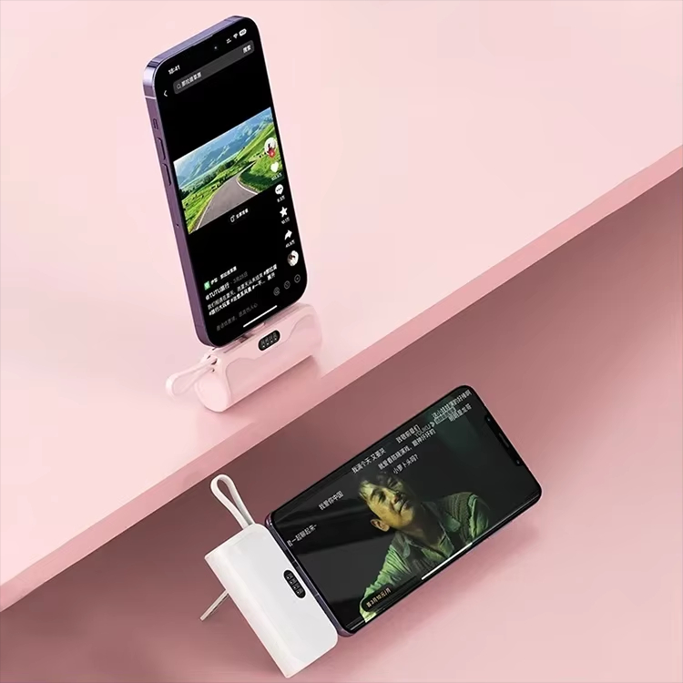 5000mAh Fast Mini Power Bank 2 IN 1 Mobile Phone Charger External Battery Power Bank Plug