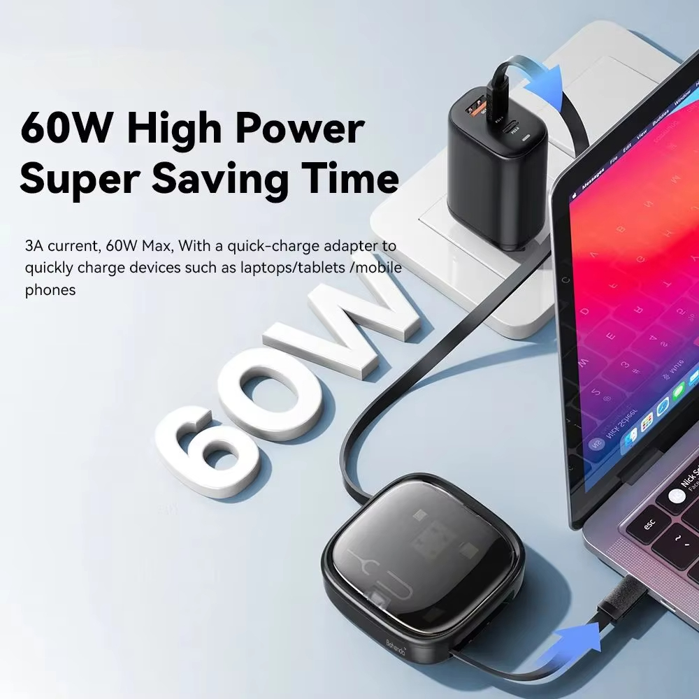 Charging Cable 60W Multi-Functional Integrated Organizer