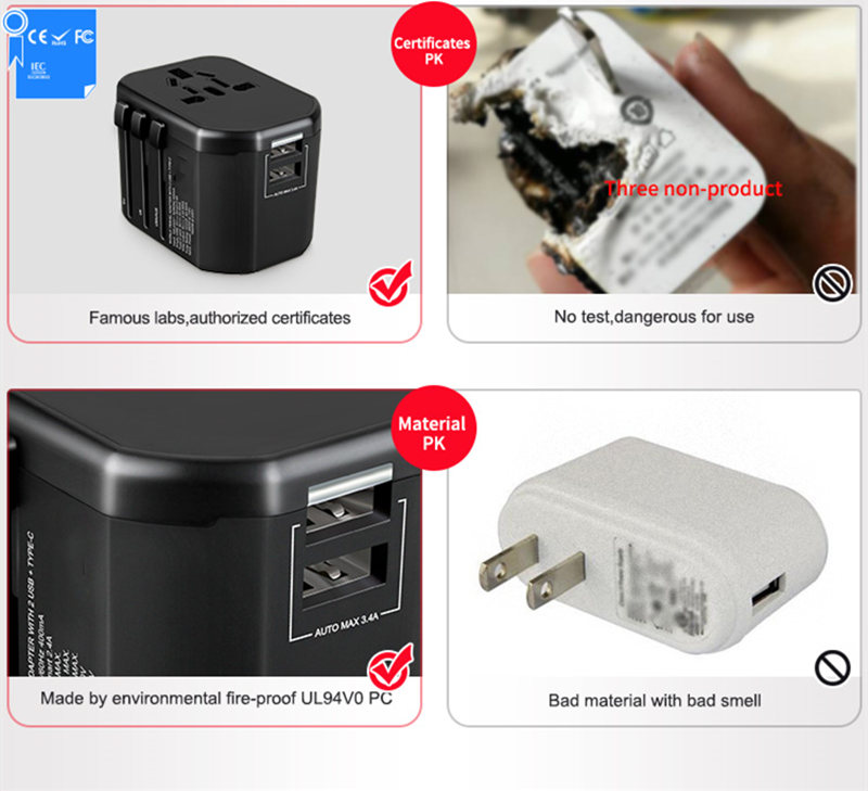 Wall plug charger adaptor