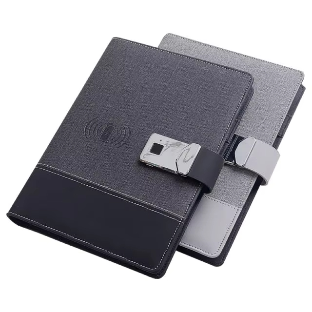 A5 Size Custom Wireless Charging Power Bank Diary Notebook Gift 8000mAh