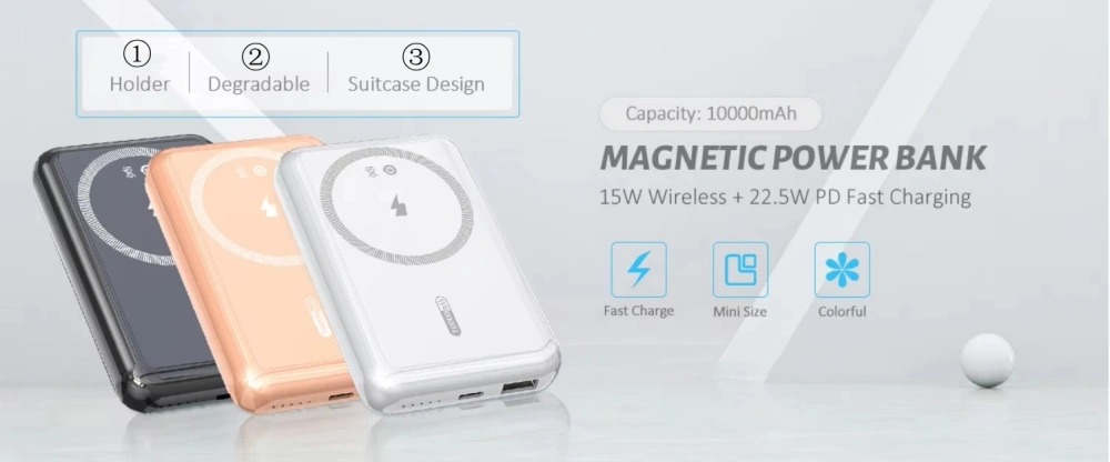 Strong Magnetic Power Bank 10000mah Wireless Quick Fast Charging Powerbank For Iphone