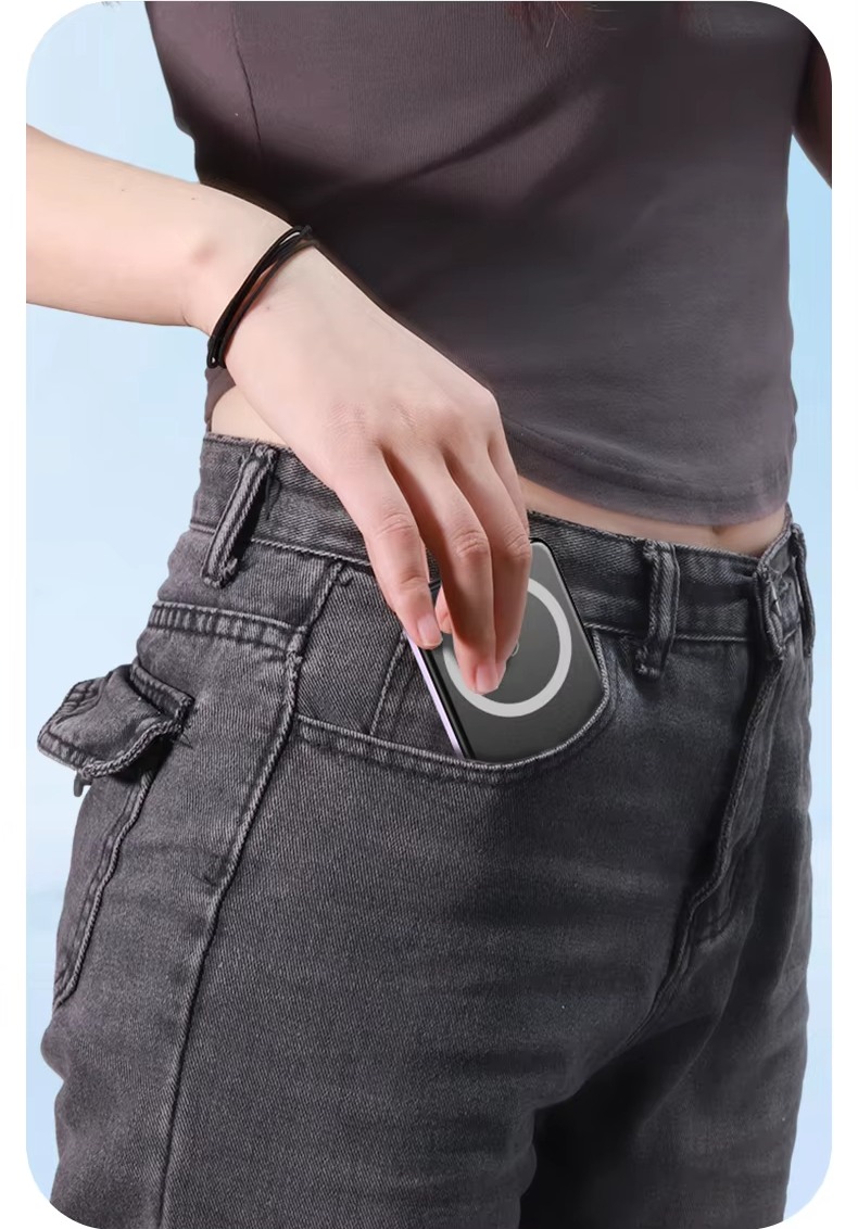 Light Thin Slim Design 5000mah Magnetic Wireless Power Bank Fast Charging PD20W
