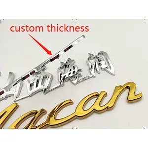 Promote ABS three-dimensional car chrome logo badges for custom stickers