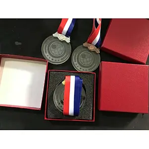 Custom blank Round Mini  Glass metal Award Crystal  Medals& Medallion For Sports Souvenirs Gifts