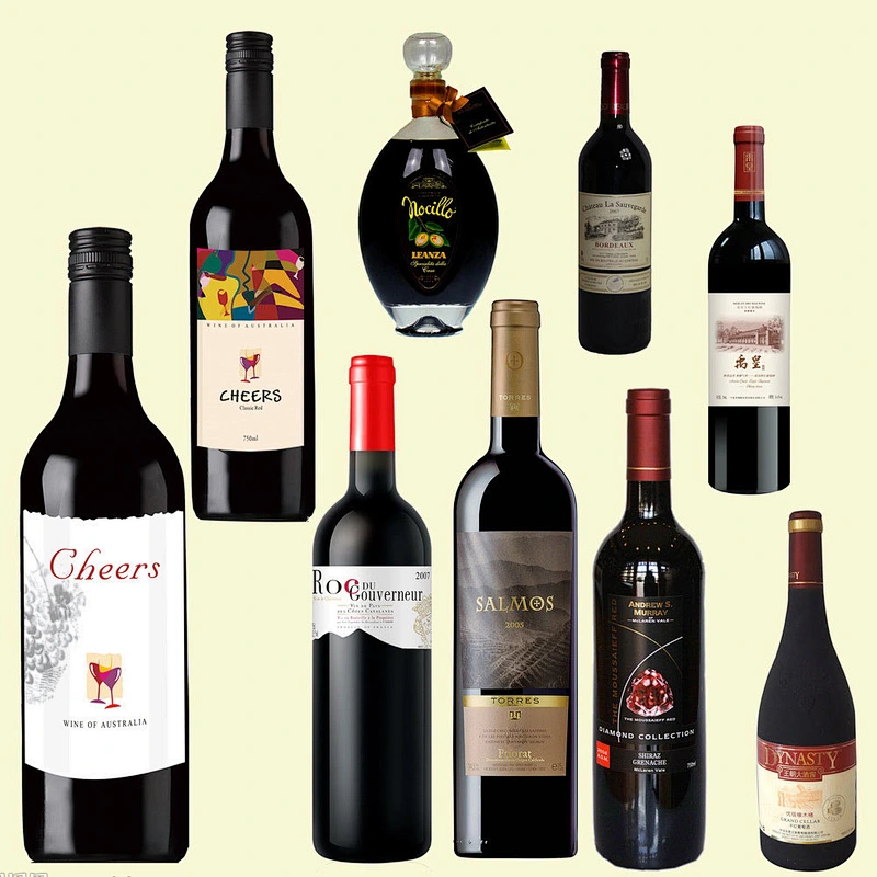 Custom wine roll bottle label vinyl waterproof 3m printing logo sticker