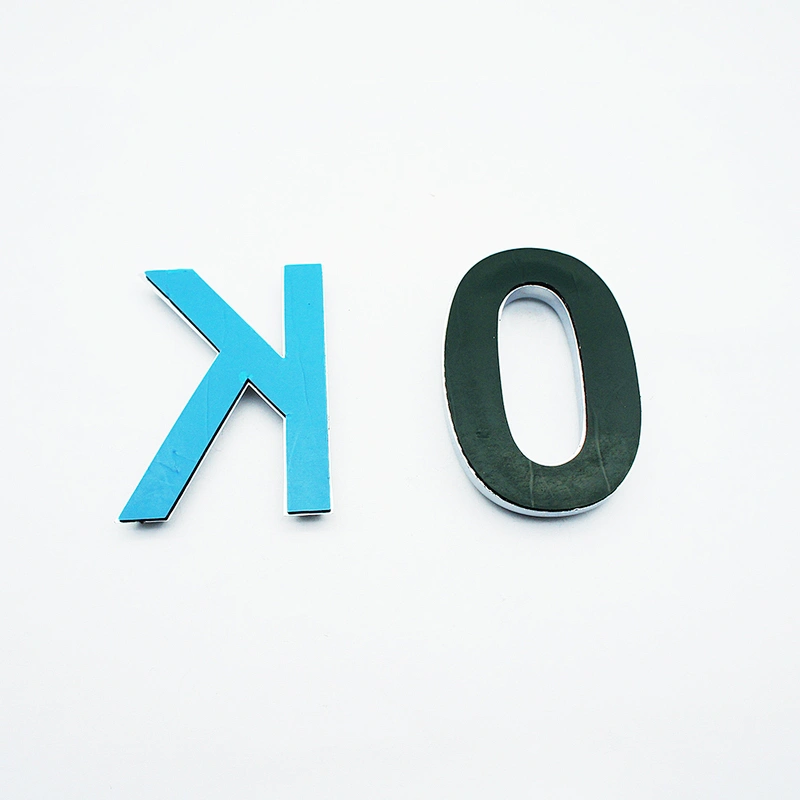 Waterproof customized metal letter  3d logo/chrome letters & number sign used outdoor digital sticker sale for car