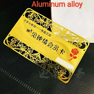 Custom metal fashion label card creative business card magnetic stripe card made for members