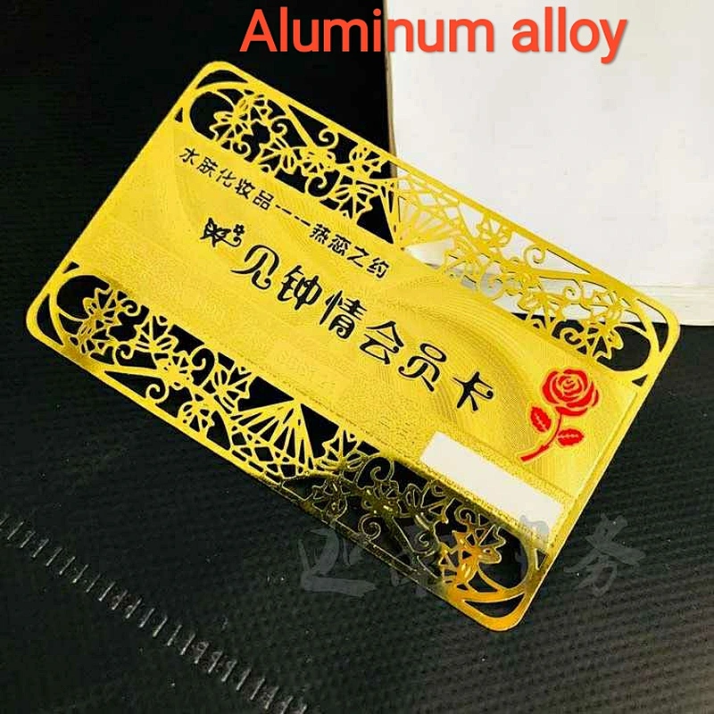 Custom metal fashion label card creative business card magnetic stripe card made for members