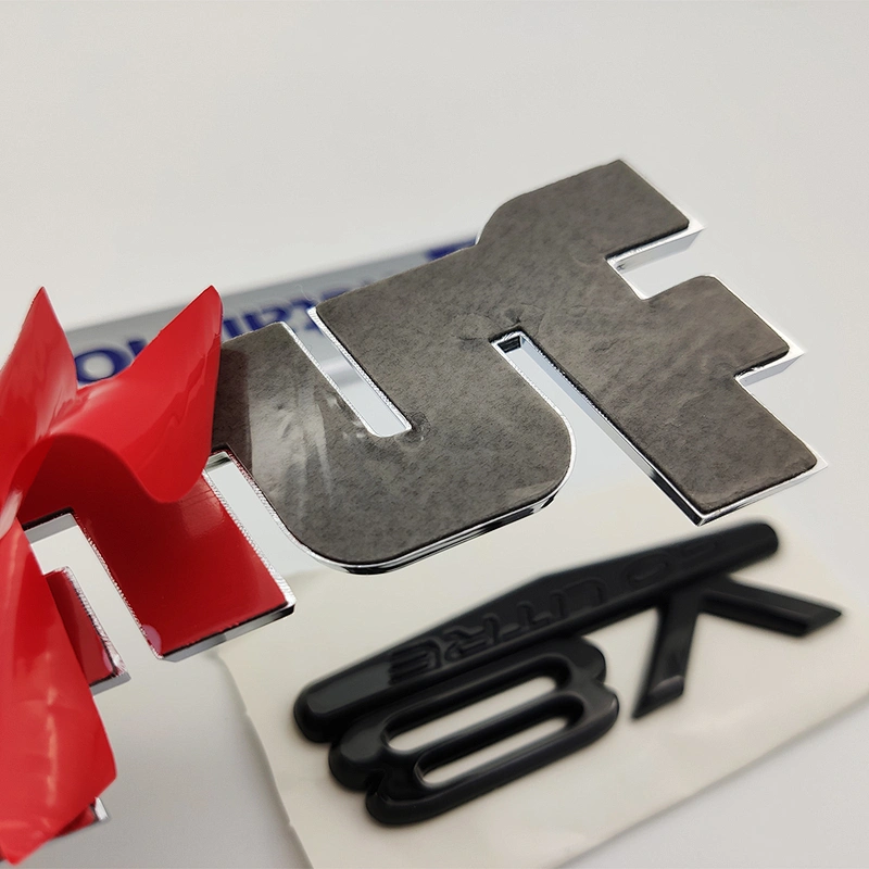 wholesale custom decorative 3d waterproof  chrome plastic letter/alphabet car abs emblem logo label sticker