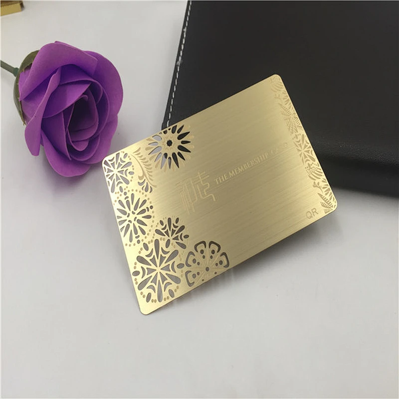 Wholesale cheap custom logo engraved stainless steel metal business card