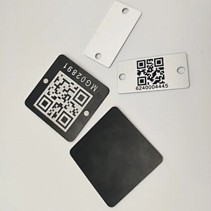 Sell high quality metal aluminum barcode label qr code serial number label for custom label
