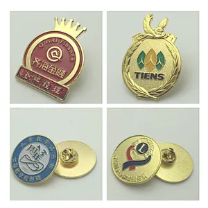 custom metal gold 3d round shape enamel metal lapel pin