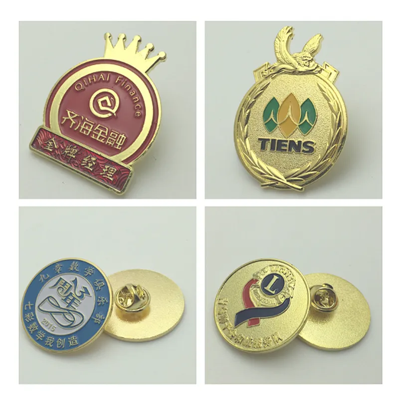 custom metal gold 3d round shape enamel metal lapel pin