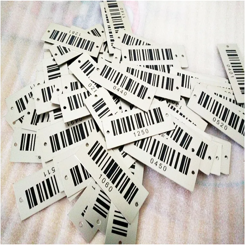 custom 3d printing sticker qr/bar/upc codes logo metal label