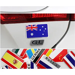Custom logo sticker waterproof auto body car 3m metal sticker/flag sticker/label