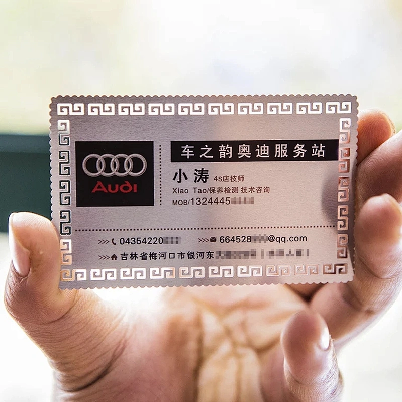 Custom metal fashion label card creative business card magnetic stripe card made for members