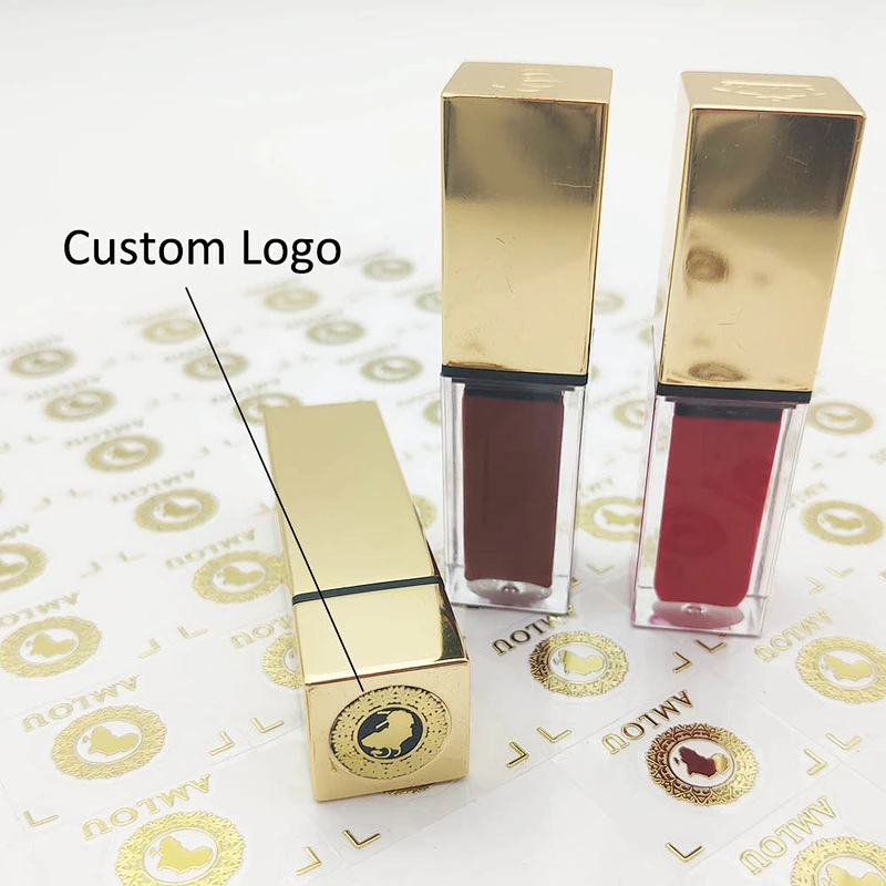 Custom Printing High Quality Lipstick Lipgloss Lip Balm Tubes Bottle packing Label Stickers