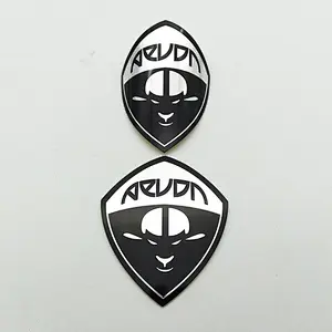 Professional Custom Top Quality  logo plate 3M Adhesive 3d machine embosed metal sticker for bicycle