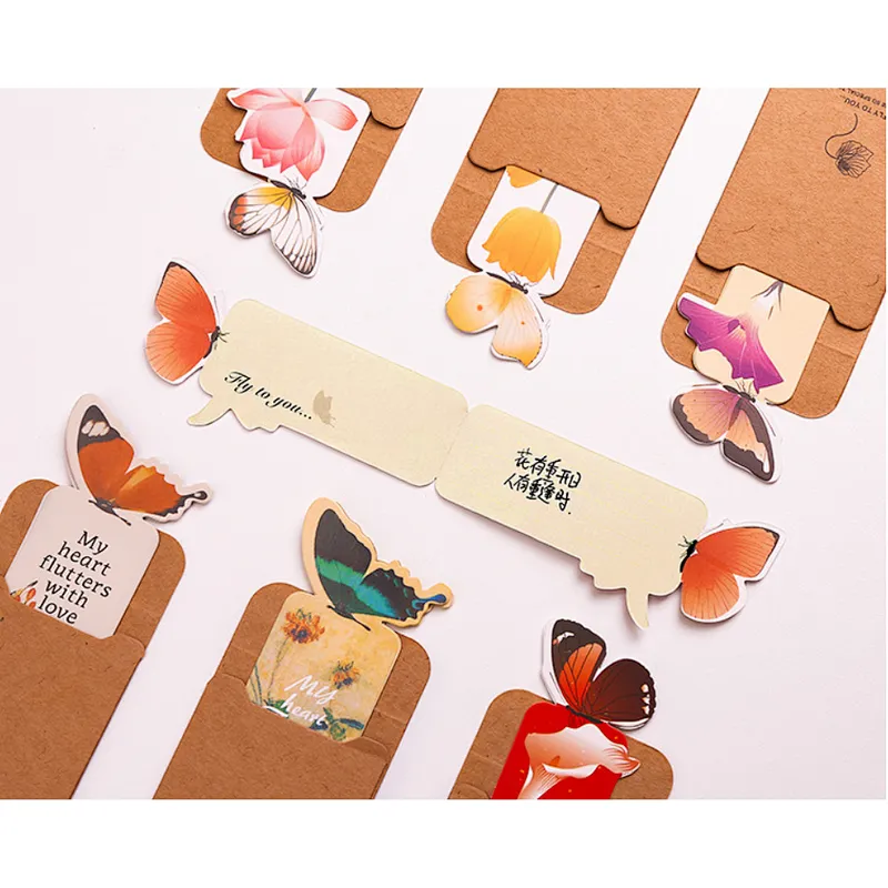 custom fancy handmade printing cute art 3d vintage cartoon logo characters design page corner folds paper clip bookmark gift