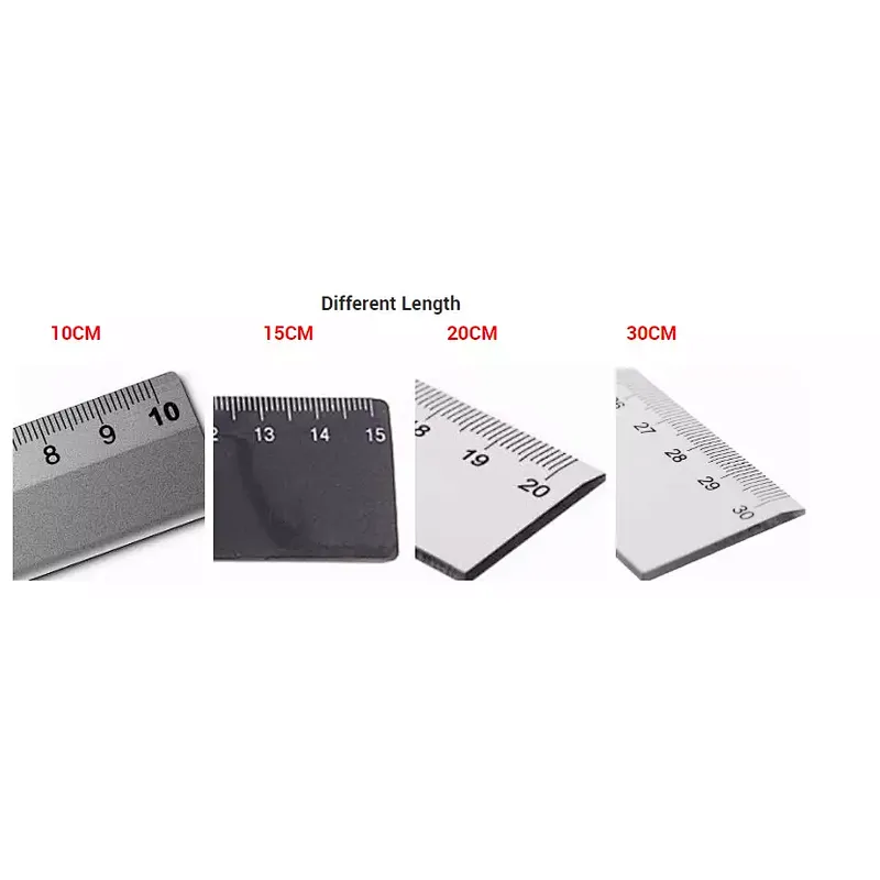 tailors custom 15cm 30cm metal brass black folding stationary right angle stainless steel etch ruler