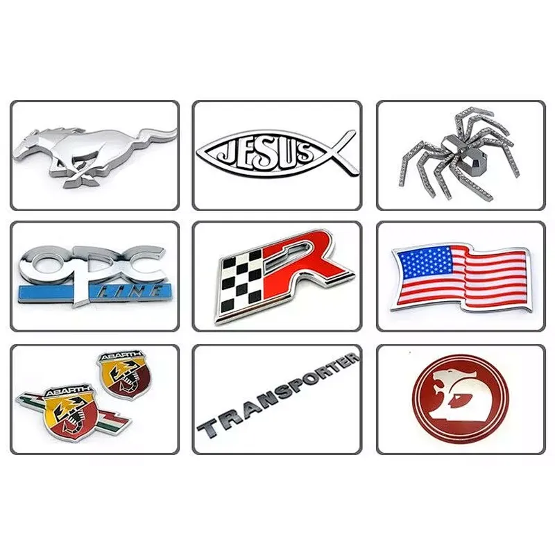 wholesale custom decorative 3d waterproof  chrome plastic letter/alphabet car abs emblem logo label sticker