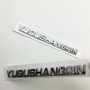 Promote ABS three-dimensional car chrome logo badges for custom stickers