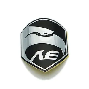Professional Custom Top Quality  logo plate 3M Adhesive 3d machine embosed metal sticker for bicycle