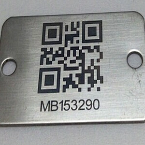custom 3d printing sticker qr/bar/upc codes logo metal label