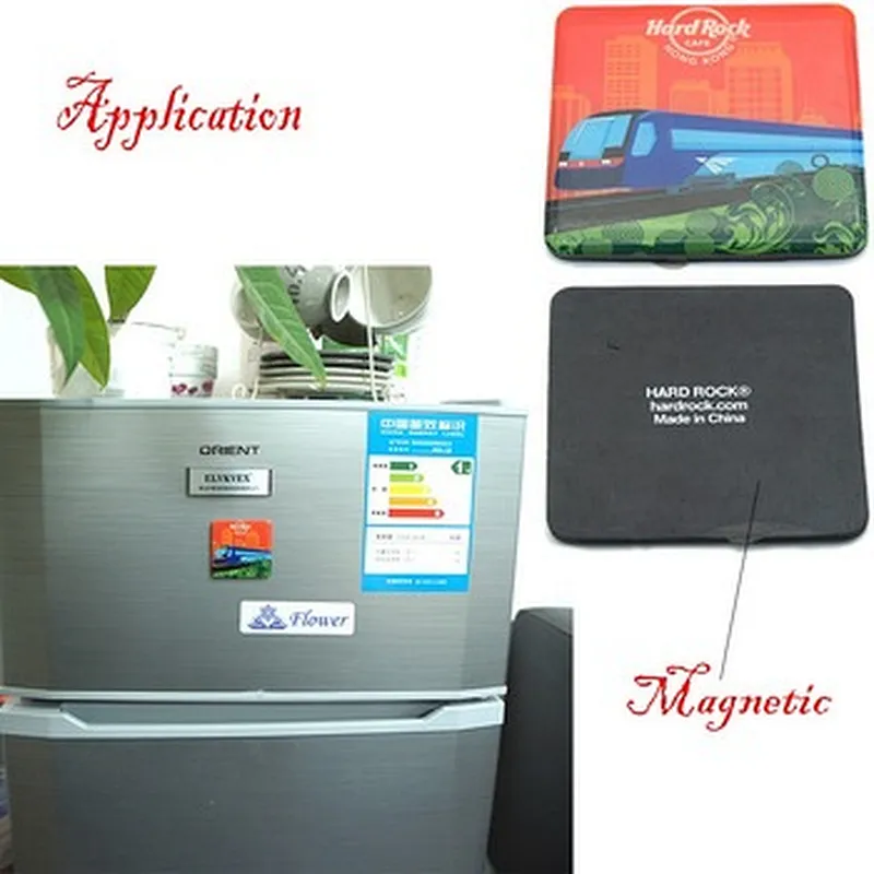 Customized 3D transparent epoxy refrigerator magnetic sticker label for ...