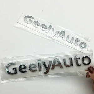 Custom Car Chrome Plastic letter 3D Number Emblem Sticker