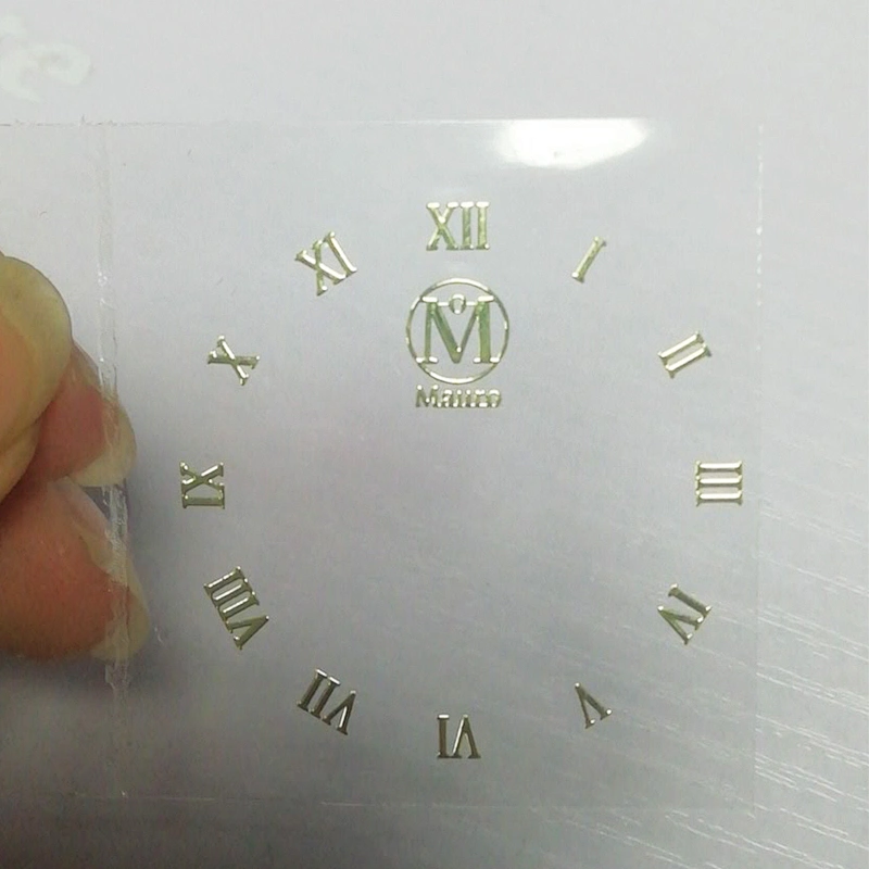 custom printing clear electroforming metal brand logo nickel stickers for watch dials