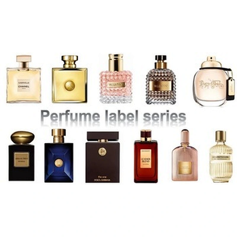 Hot selling custom design metallic gold perfume bottles label stickers