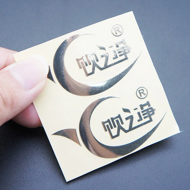 Small Custom Decals Made Stickers Logo 3D Metal Nickel Appliance Home Private Label Nameplate